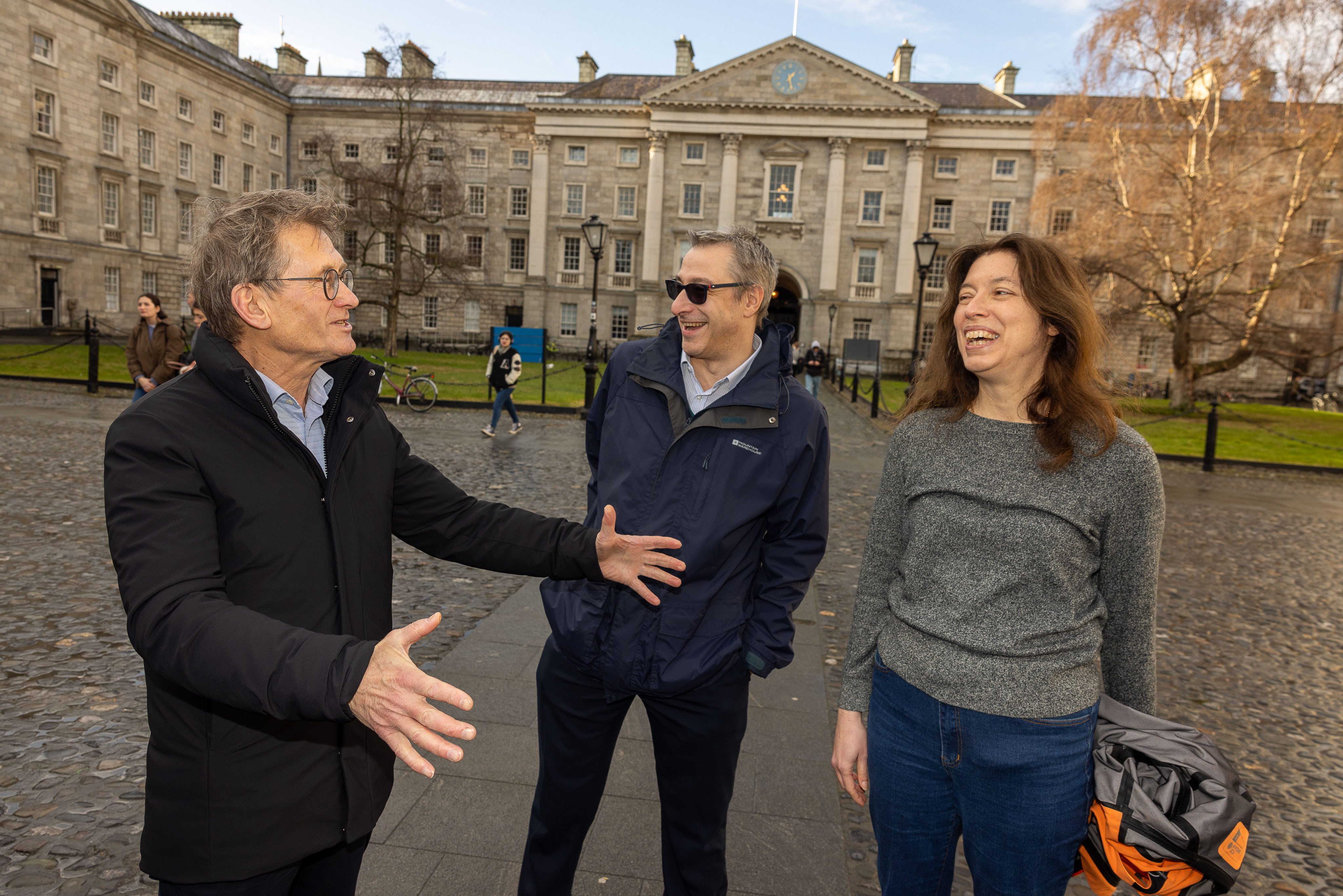 Prof. Ben Feringa Speaks to Prof. Graeme Watson and Prof. Paula Colavita in Trinity College