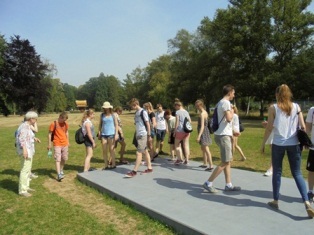 students at the park