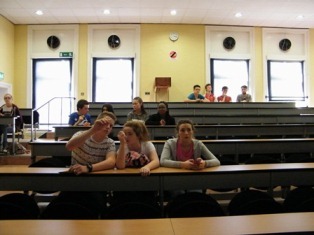 students at Science Lecture Theatre TCD