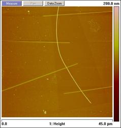 Picture: LiMo 3Se 3 nanowires with four Pt electrodes also