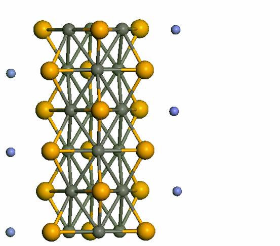 Picture: Ball and stick model of LiMO 3Se 3.