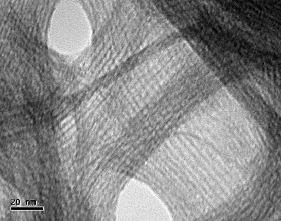 TEM image of an ion exchange XMo 3Se 3 nanowire network